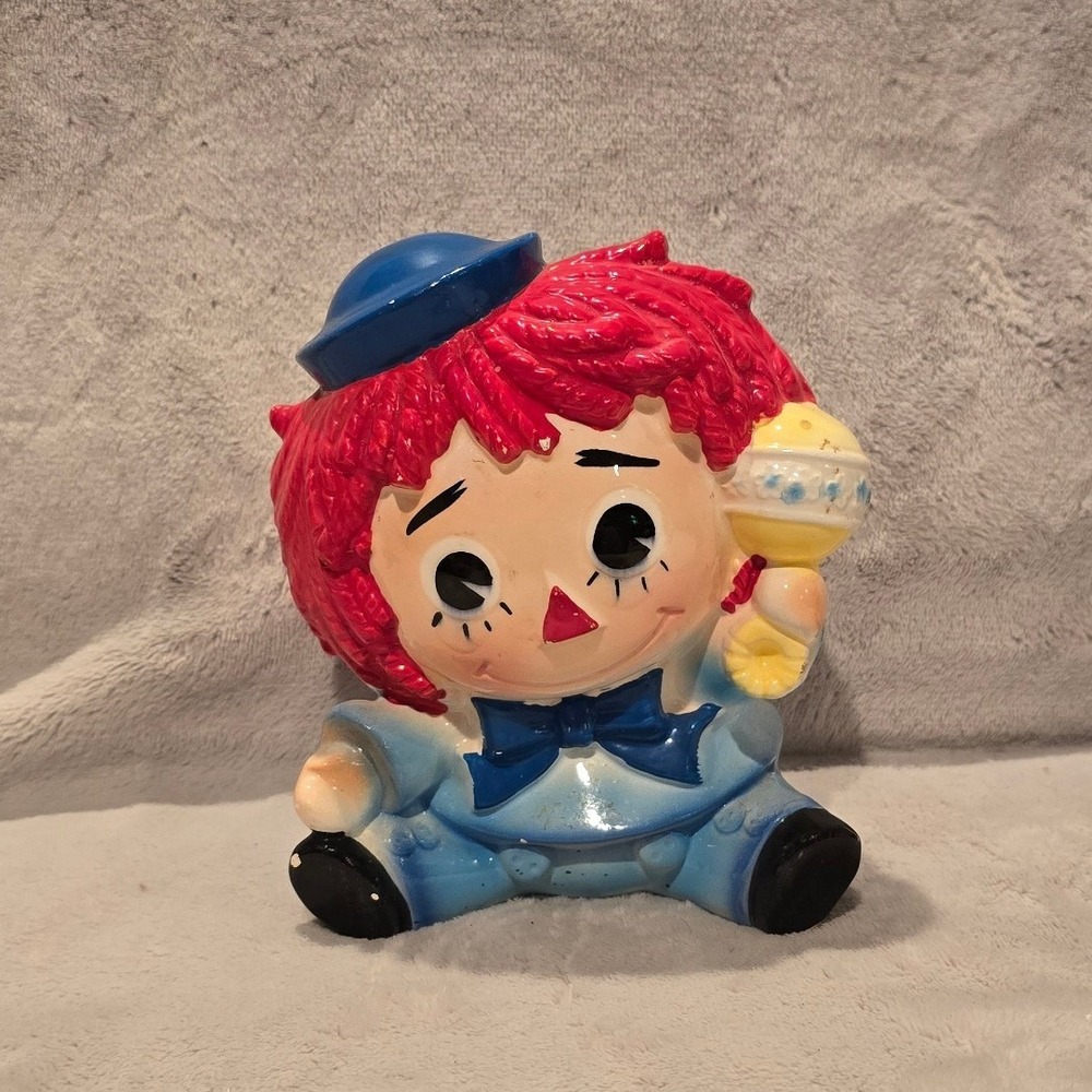 Vintage Relpo 6465 Baby Boy Raggedy Andy Ceramic Planter Made in Japan 1960s